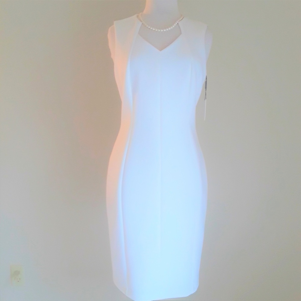 NWT! Calvin Klein White Dress Size 12